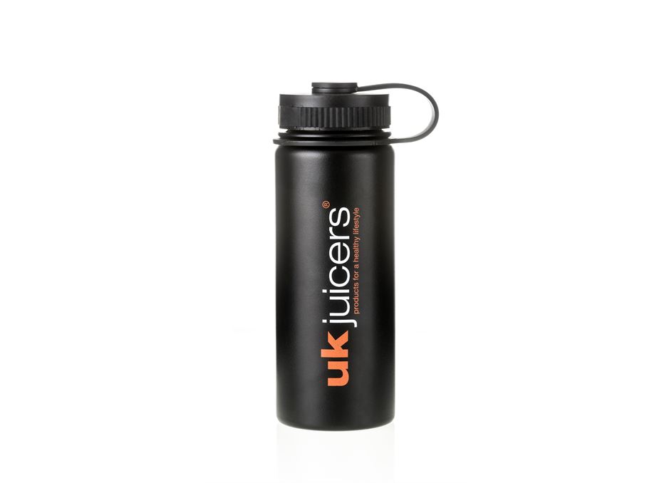 UK Juicers 18oz Stainless Steel Juice Flask in Satin Black