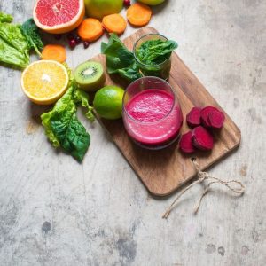 Image of glass of juice with ingredients