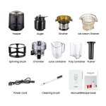 Hurom H70ST Self-Feeding Slow Juicer included parts
