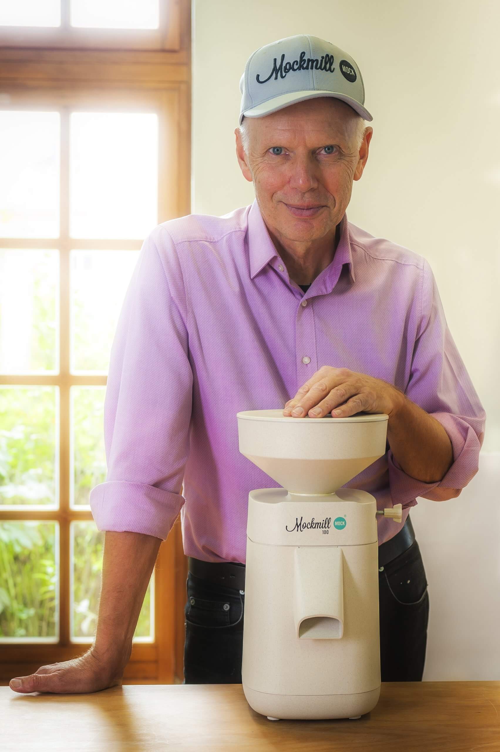 Wolfgang Mock With The Mockmill 100 Grain Mill