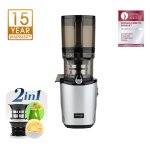 Kuvings AUTO8 Hands-Free Slow Juicer Matt Silver Infographic