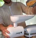 Mockmill Flaker Attachment in use