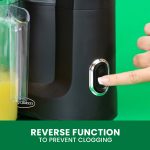 Omega Vertical Wide Mouth Cold Press Juicer in Kitchen Reverse Functions
