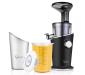 Sana 848 Vertical Slow Juicer in Matt Black with orange juice